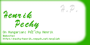 henrik pechy business card